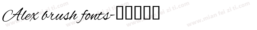 Alex brush fonts字体转换